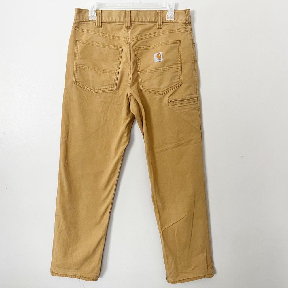 Carhartt Men’s Relaxed Fit Canvas Pants 32 x 32 Rugged Flex Brown Tan 5 Pocket